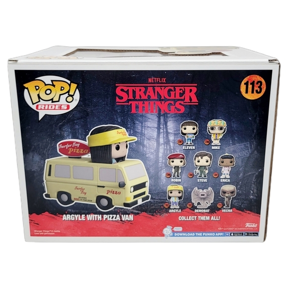Stranger Things Argyle With Van Funko Pop Rides Surfer Boy Pizza VW Volkswagen - Picture 7 of 7